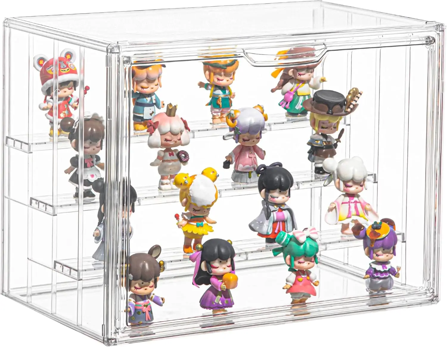 

Витрина SGIAWETA для коллекционных предметов, 4-слойная, обновленная, регулируемая, акриловая, с магнитной дверцей - подарок на день рождения