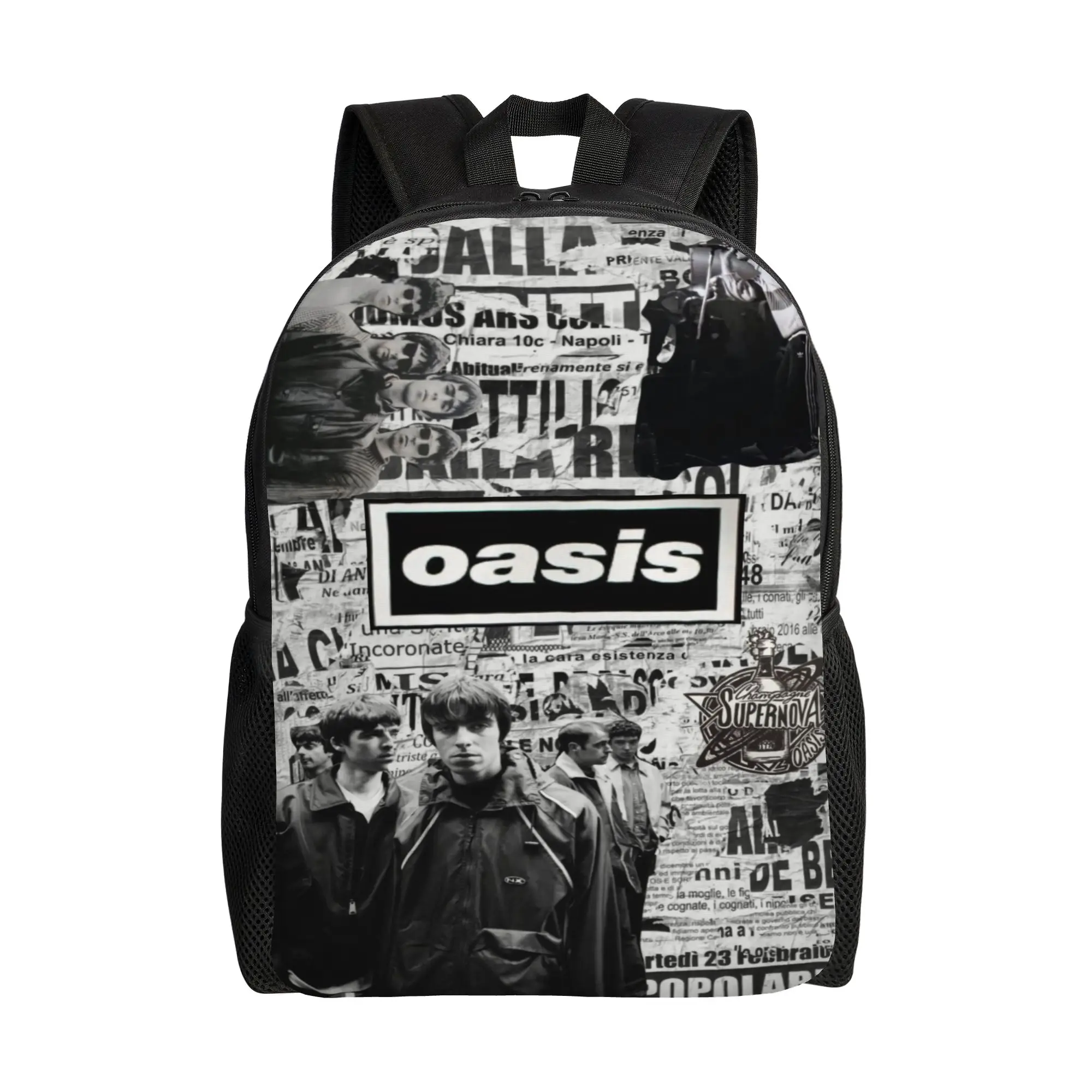 

Рюкзак O-Oasis Band для студентов, унисекс, дышащий, из полиэстера, в стиле Kawaii, для старшей школы, для активного отдыха, дизайнерский рюкзак