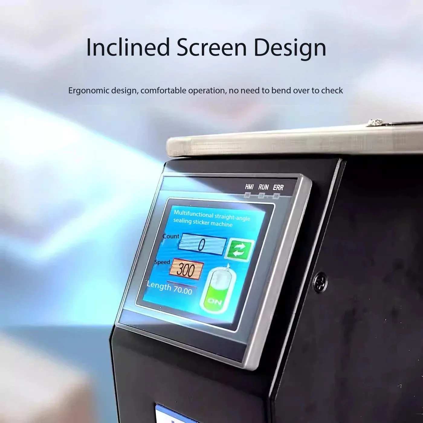 Right-Angle Semi-Automatic Labeling Machine, Tamper-Evident Seal Applicator for Folded Gift and Medicine Boxes