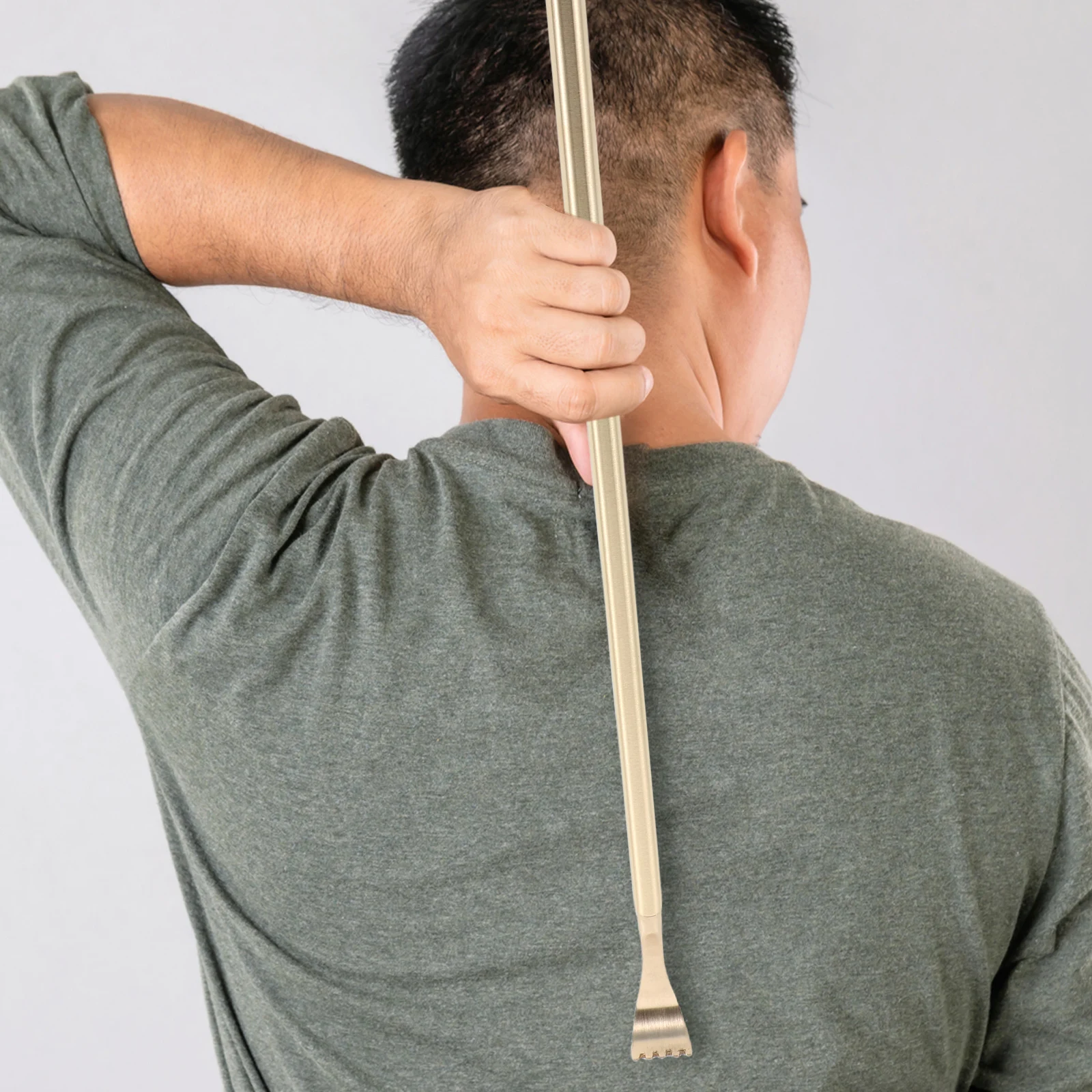 عصا خدش الظهر النحاسية المحمولة بمقبض طويل أداة تخفيف الحكة المعدنية مخالب تدليك لراحة الظهر للرجال والنساء #6