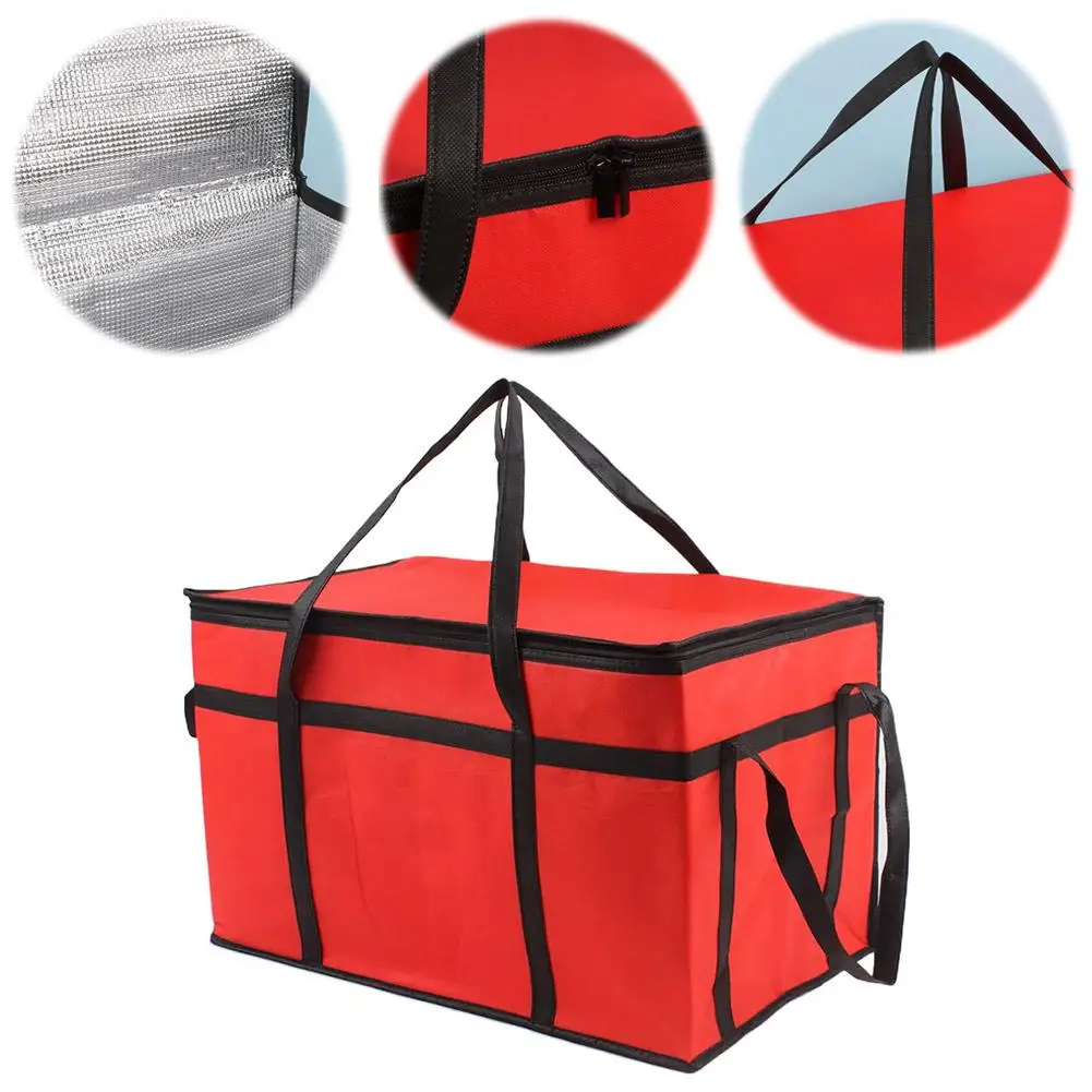Large Capacity Insulated Bag Portable Outdoor Picnic Cooler Insulated Tote Waterproof Food Delivery Bag For Takeout