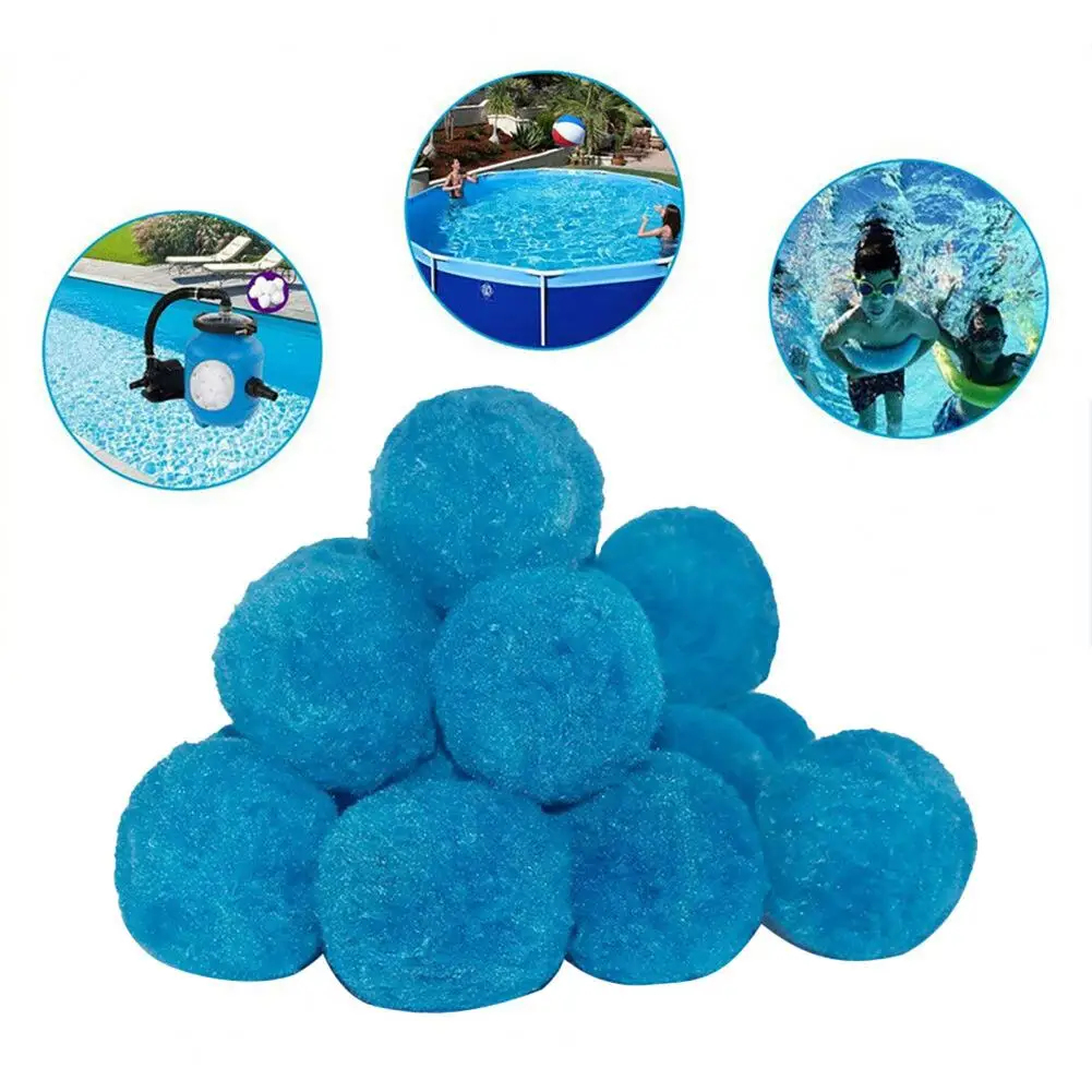 Dirt Interception Capacity Filters Eco-friendly Swimming Pool Filter Balls for High Filtration Reusable Fiber Balls for Fish