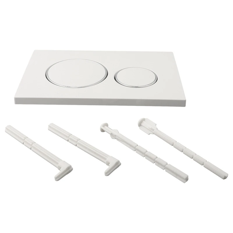 For Geberit Sigma20 Dual Flush Plate White Color Chrome Design Rings Plastic Material