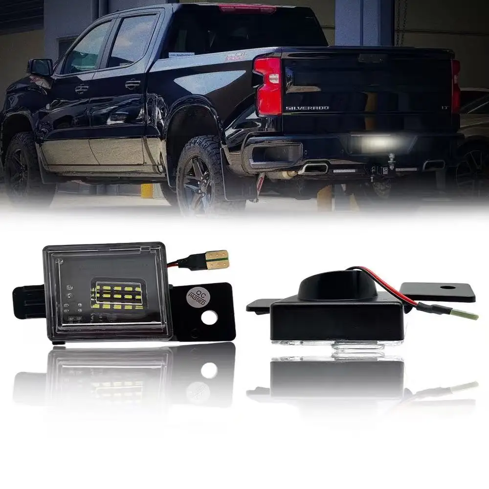 

2PCS LED License Plate Light For Suburban Tahoe Yukon White 12V CANbus Error Free Number Plate Lamp Car Replacement Accessories