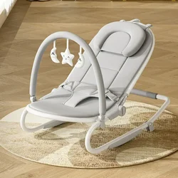 Newborn Essentials Can Sit and Lie Down , Non Electric Soothing Baby Rocker, Lightweight Newborn Soothing Rocking Chair for Baby