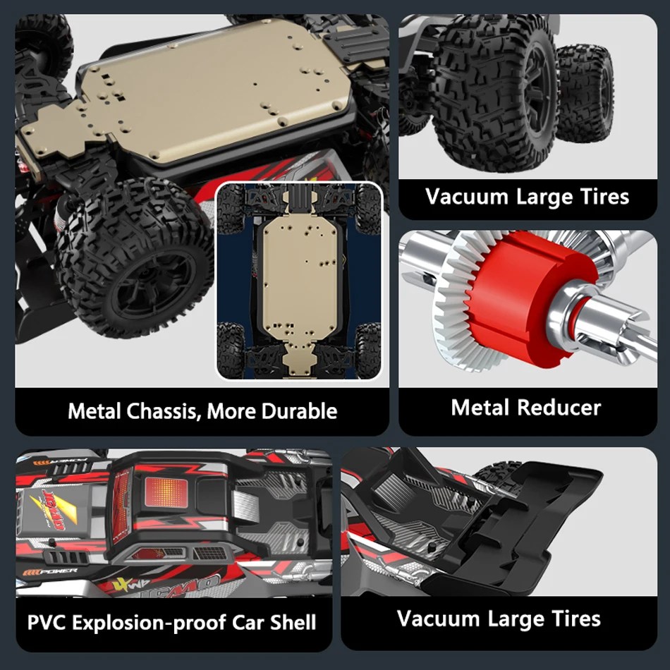 JCMO 1:16スケール 2300 MAXレーシング高速車 70KM/H 4WDブラシレスモーター 金属アクセサリー 高品質リモートカー 子供向け