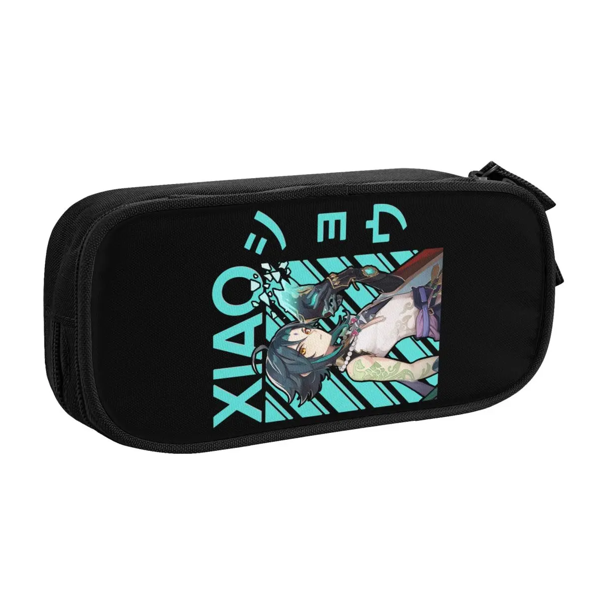 Custom Kawaii Xiao Genshin Impact Manga Pencil Case for Girls Boys Japan Anime Game Large Storage Pen Bag Box School Accessories