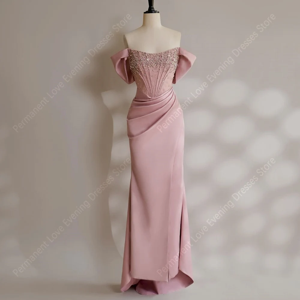 

Gorgeous Mermaid Women Evening Dresses Sexy Off The Shoulder Prom Gowns Elegant Long Sleeves Ball Vestidos De Noches Customized