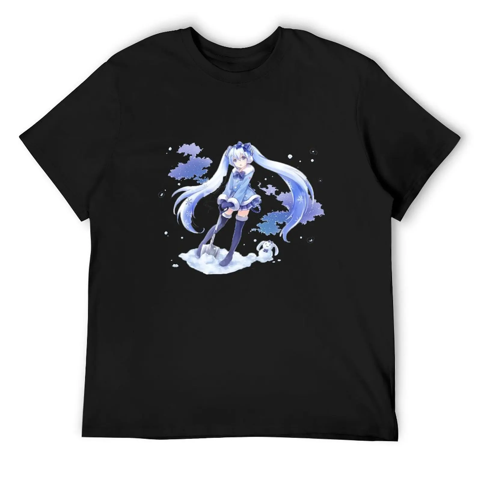 

snow miku | T-Shirt designer shirts Anime t-shirt plus size clothes t shirt men 100℅ cotton