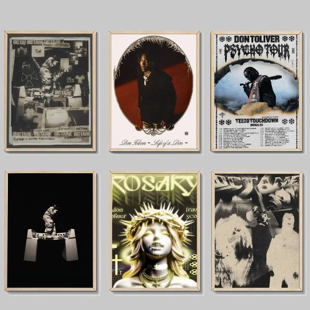 Hip Hop Singer D-Don T-Toliver  Vintage Posters Sticky Vintage Room Home Bar Cafe Decor Kawaii Room Decor