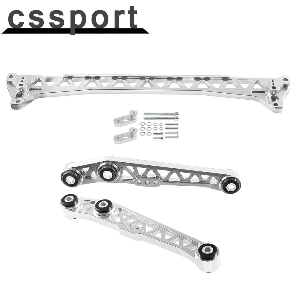 

F7 Billet LCA Rear Lower Control Arm + Rear Subframe Brace For Honda Civic 1992-1995 EG