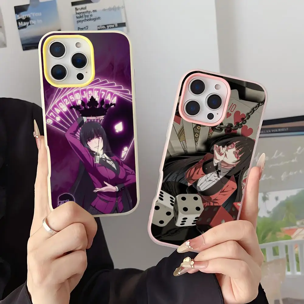 Funda de Teléfono Anime Mystic Square Yumeko 2 en 1 Desmontable para iPhone 17-12, Transparente, Multicolor, con Ranuras para Tarjetas, TPU Suave