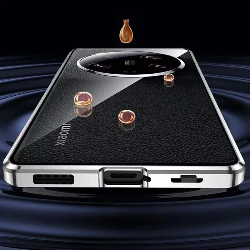 Double-sided Glass Case for Xiaomi Mi 13 14 Pro Ultra Metal Magnetic Lens Protector For Xiaomi Mi 14 13 Ultra 13Pro Anti-peeping