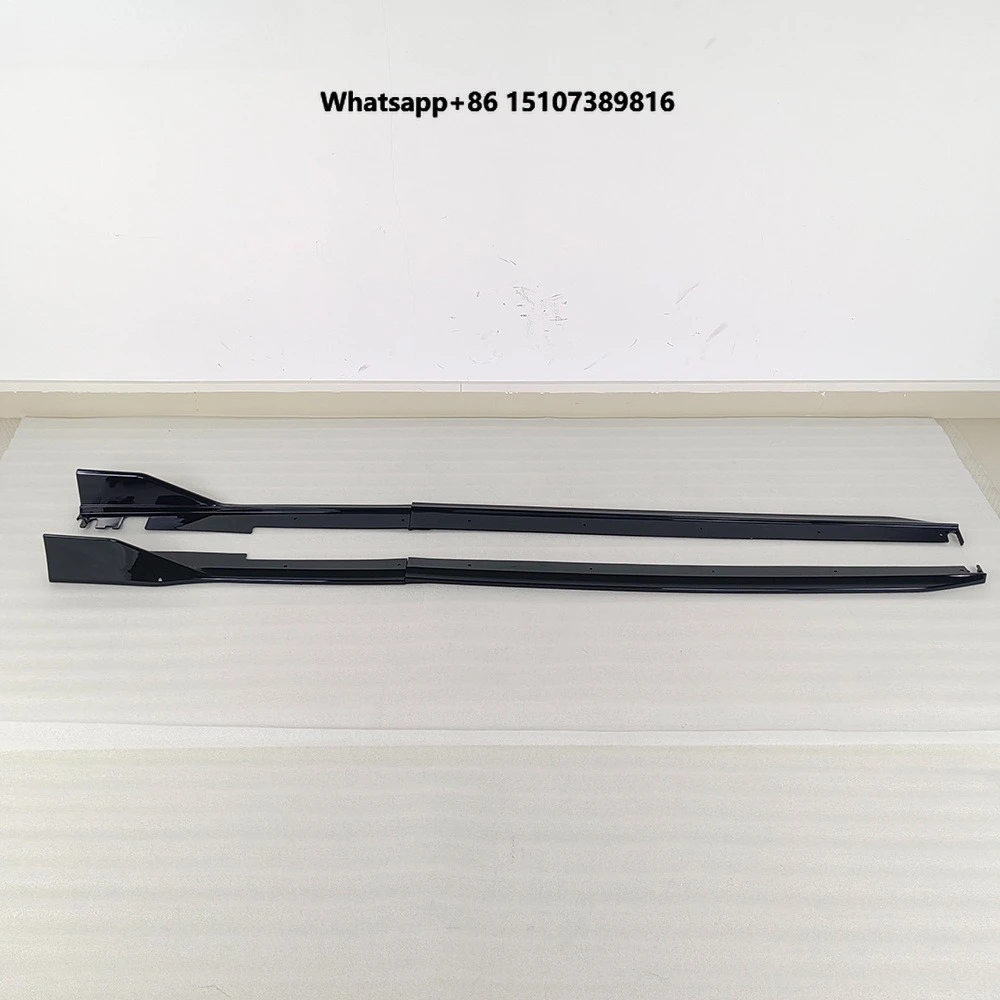 For Civic FE1 Sedan 22-24 ABS Black TypeR Style Side Skirts Extensions