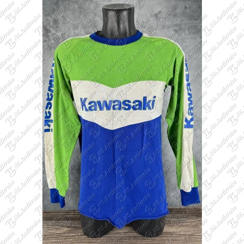 

Kawasaki Motorcycle Racing Team Men T-shirt Long Sleeve Spring Autumn Women Tee Shirts 2024 New Sports Children Clothes Tops