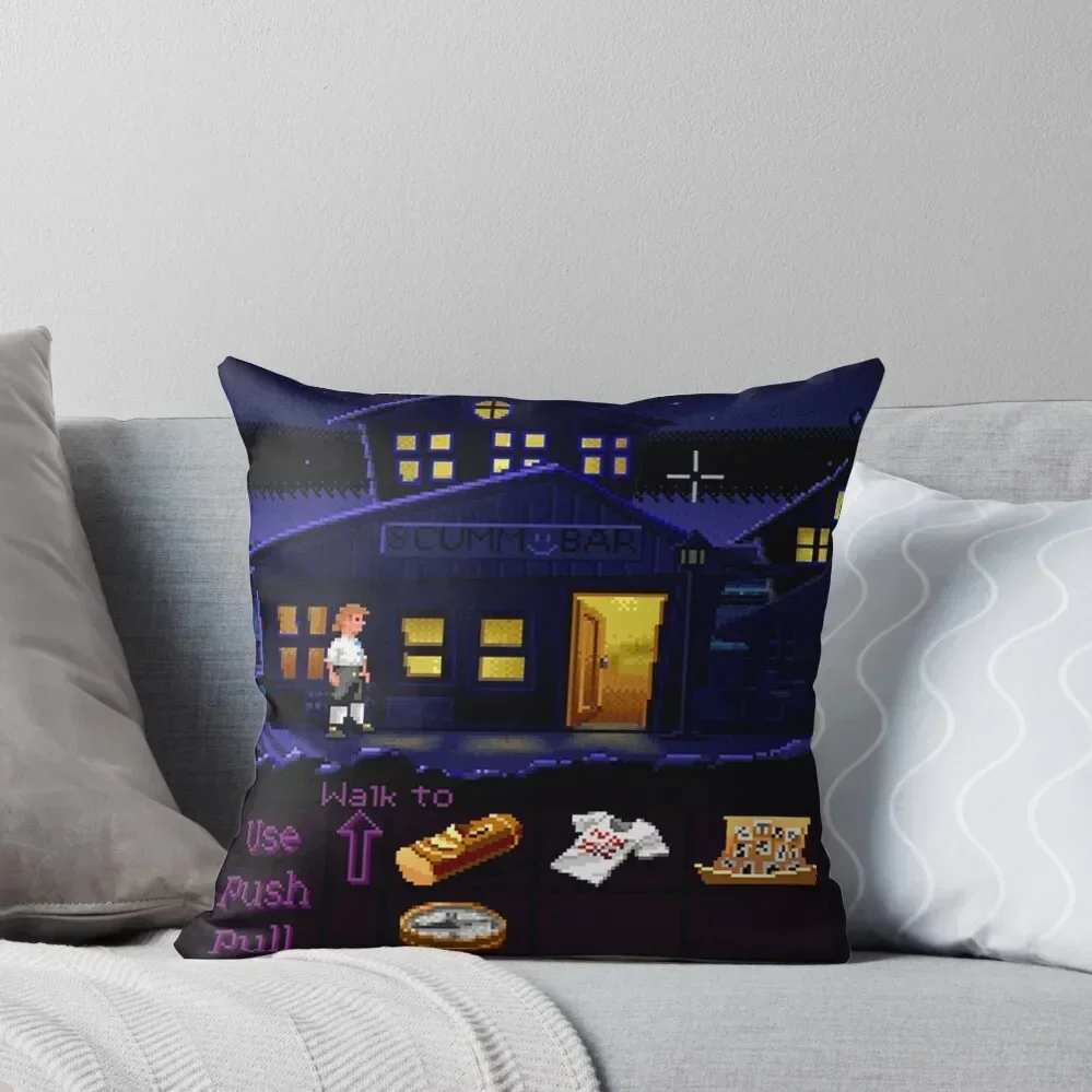 Monkey Island “Point ‘n’ Click Pillow” Throw Pillow Pillowcases For Pillows Cushion Cover Set covers for pillows pillow