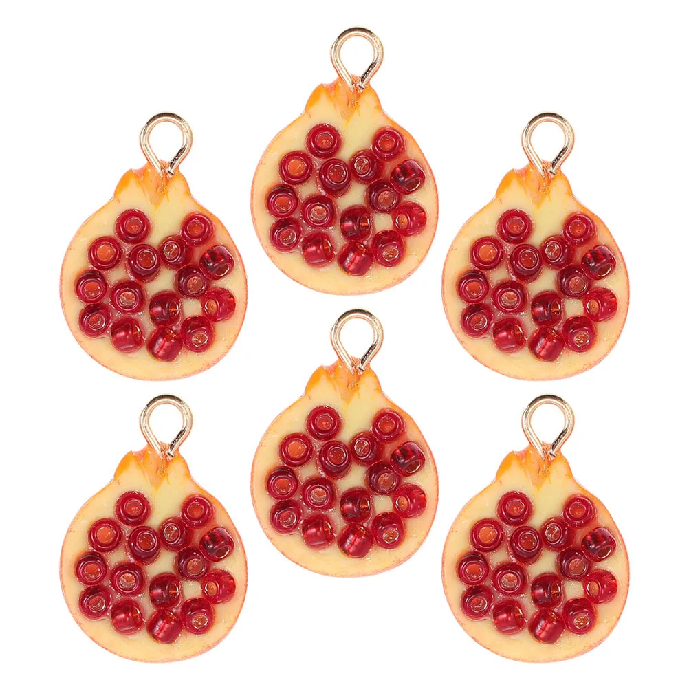 

6Pcs Unique Shaped Pomegranate Charms Fine Workmanship DIY Earring Necklace Pendants Jewelry Making Accessories