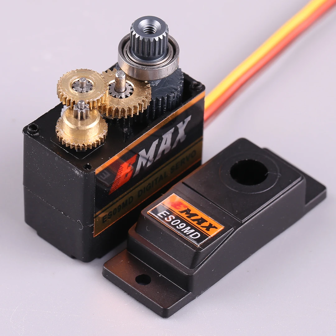 EMAX-Impermeável Metal Servo Digital com Engrenagens, ES09MD, 14.8g, RC Car, helicóptero, barco, Avião Acessórios, Original