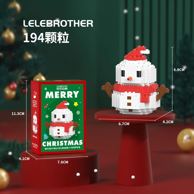 Christmas Building Blocks Mini Santa Claus Model