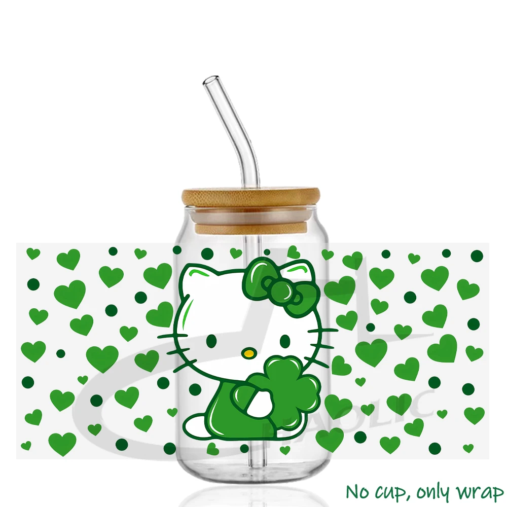 Saint Patricks Day Party Supplies 16OZ UV DTF Cup Wraps St. Patrick’s Day Saint Favors Decors Cup Sticker