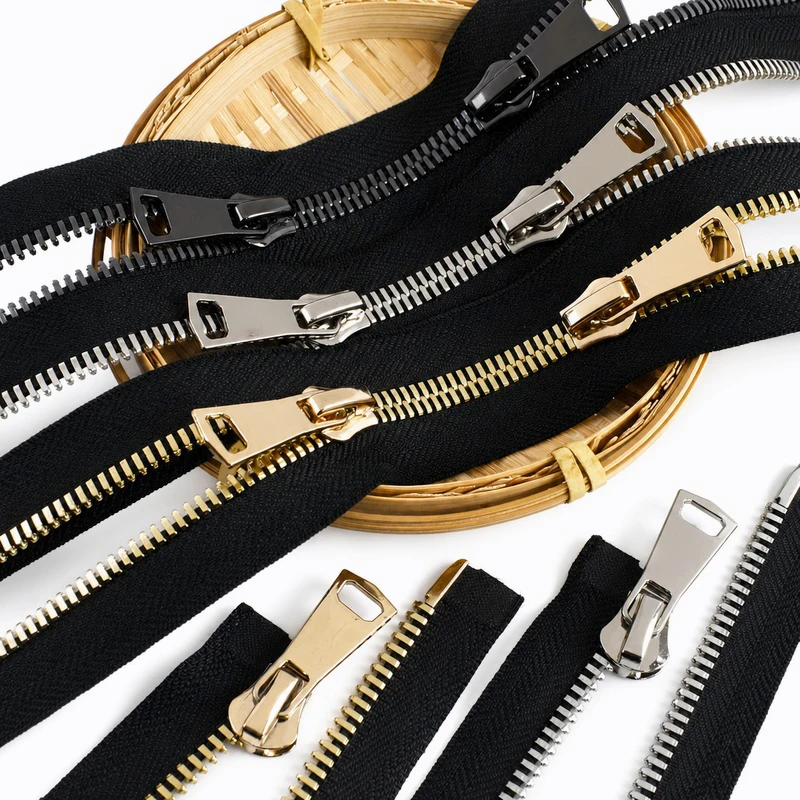 1/2 Stück 8 #   70/80/90/100cm Metall-Reißverschluss mit Doppelzug, offenes Ende, Auto-Lock-Funktion, DIY-Bastelarbeiten, Taschen, Gepäck, Jackenreparatur, Nähreißverschlüsse