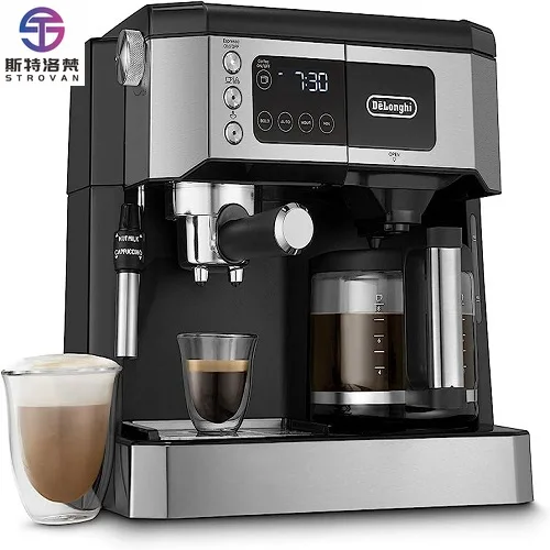 

STLF Stainless Steel Manual Coffee Maker Semi-Automatic Espresso Machine Grinder for Home Use Cars Electric Power Source