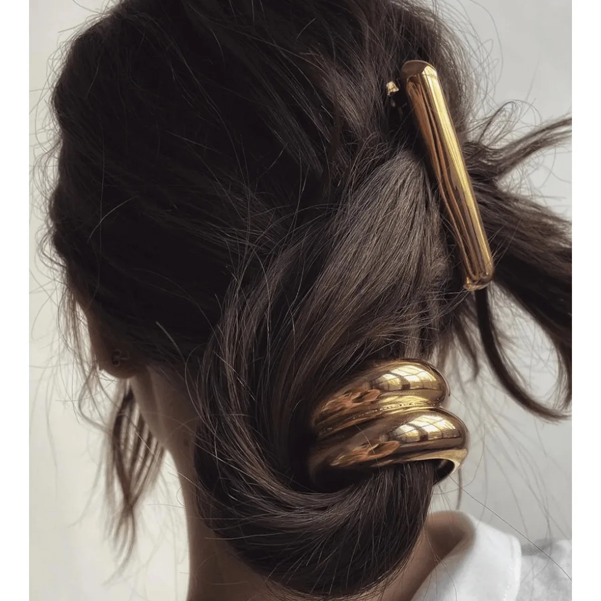 โลหะไม่สม่ําเสมอ Double-Layer ผมเชือกสําหรับผู้หญิงแถบคาดศีรษะ HairPins Hairband แฟชั่นเครื่องประดับอุปกรณ์เสริมผมของขวัญ