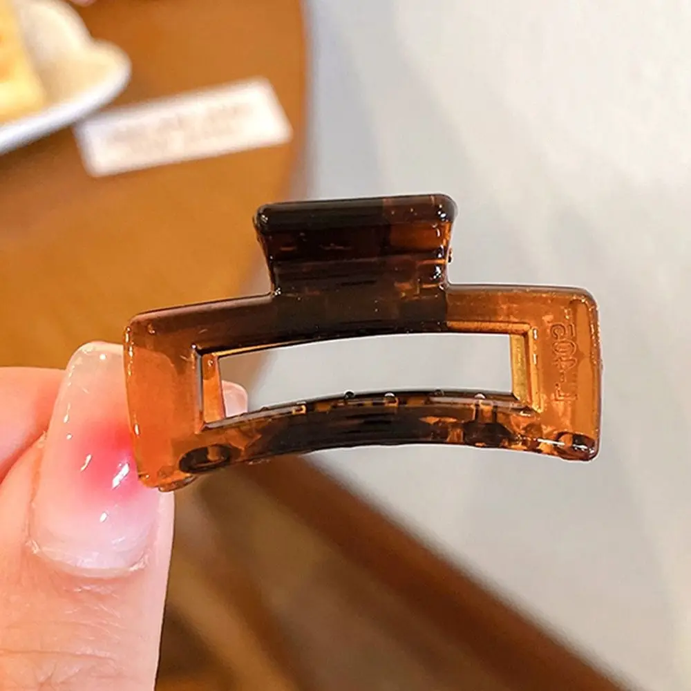 甘いプラスチック透明サメクリップ小さな韓国スタイルミニヘア爪長方形 Headwaer 中空ヘアクリップ毎日