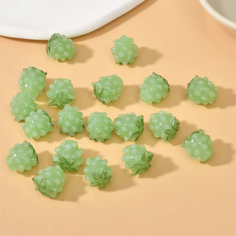 5pcs Handmade Lampwork Fruit Grape Glass Beads for Jewelry Making Raspberry Plum Beads DIY Bracelet Earrings  Gift Accessories