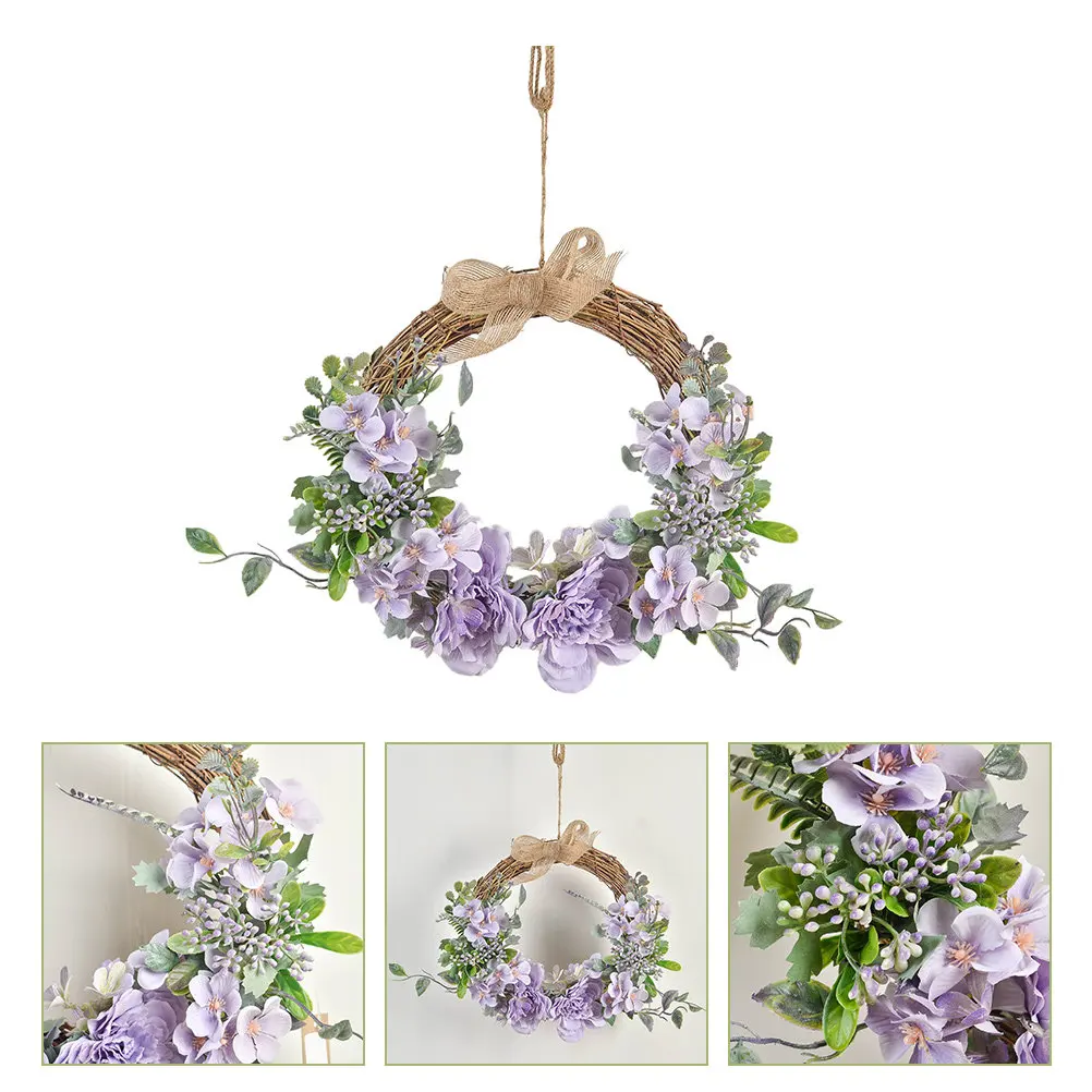 

Венок ко Дню святого Валентина для двери и окна, гирлянда из цветов ручной работы с бантом, идеальный реквизит для фотосессий, украшение для вечеринки, венок ко Дню святого Валентина