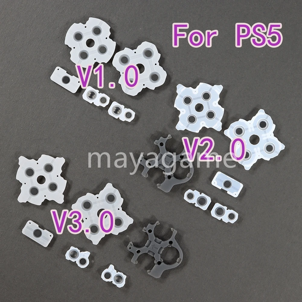 1set LR Conductive Rubber Pads For PS5 V1 V2 V3 Controller Buttons Contact Silicone for Playstation 5