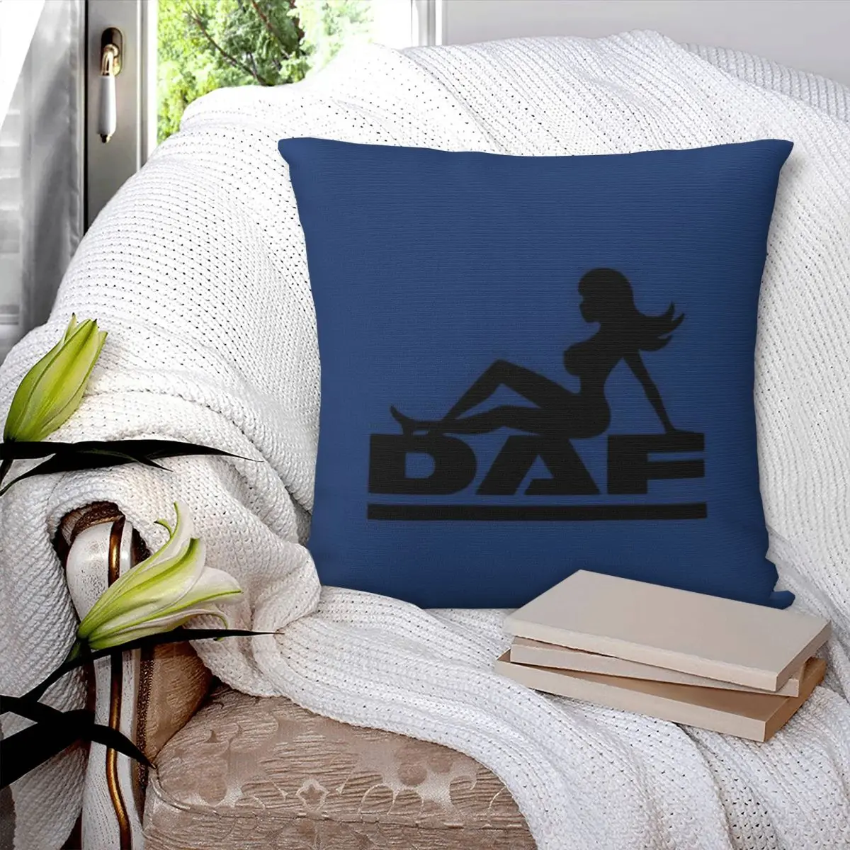 

Квадратная наволочка с логотипом Daf Truck, наволочка, наволочка для дома, спальни, автомобиля