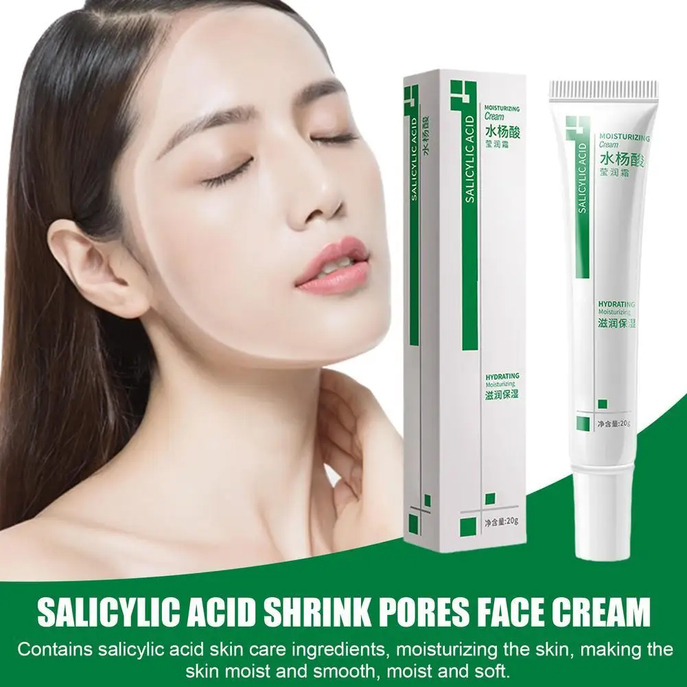 

20g Salicylic Oil Control Whitening Moisturizer Skin Care Treatment Salicylic Acid Shrink Pores Face Cream 1PCS