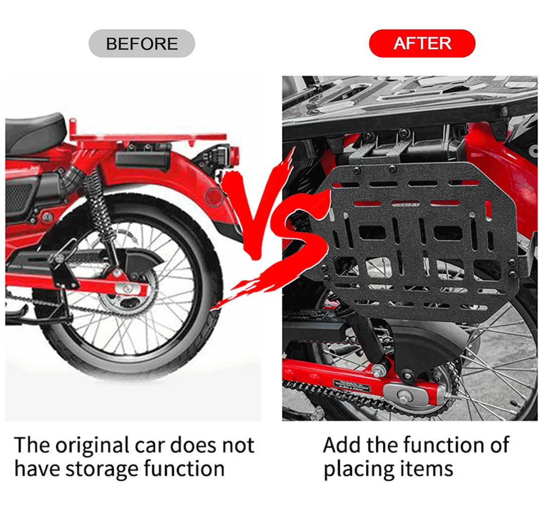Fit Honda CT125 Cross Cub Rear Expansion Luggage Rack, Aluminum Cargo Plate Extension Board Accessories