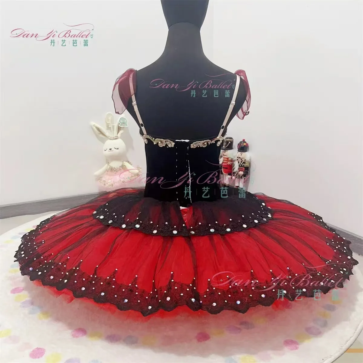 Danyi Esmeralda tutu disc skirt ballet dress black and red competition dress performance dress professional customization