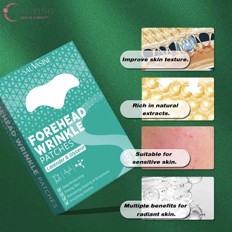 12 ชิ้นกําจัดริ้วรอยสติกเกอร์เทปกระชับผิวหน้าหัวเส้น Remover Anti Aging หน้าผาก Patch ต่อต้านริ้วรอย Remover แถบเทป