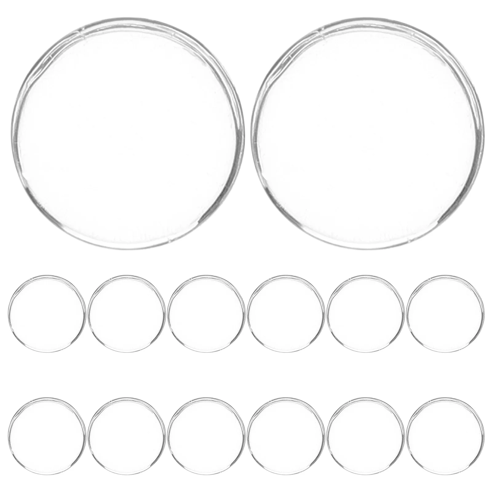 20 stuks 1,5 cm transparant glas cabochons heldere nagelkleur voor salon en persoonlijke display glazen nagelkleurkaarten