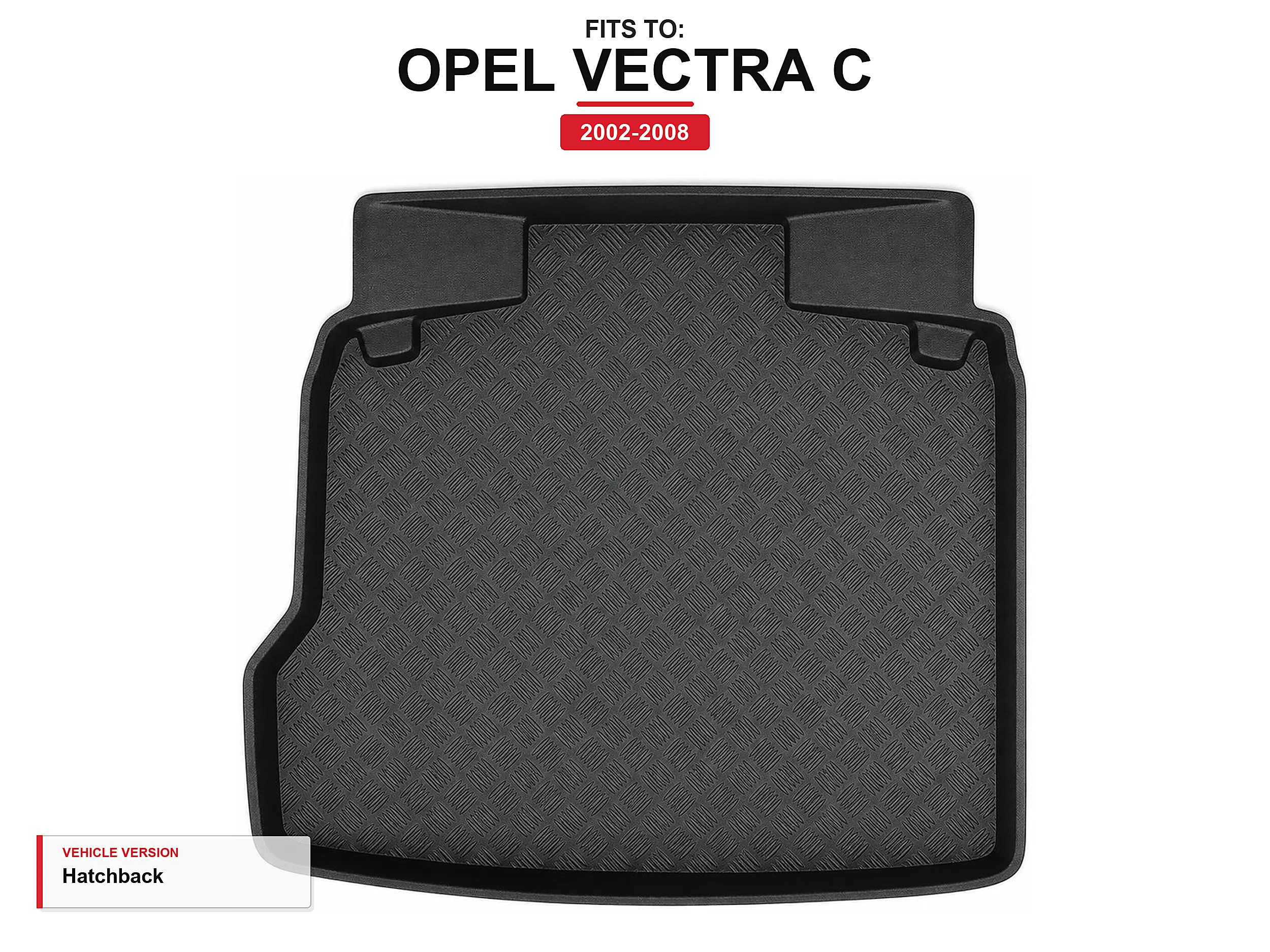 Kofferbakmat met rand voor: Opel Vectra C 2002-2008 Hatchback