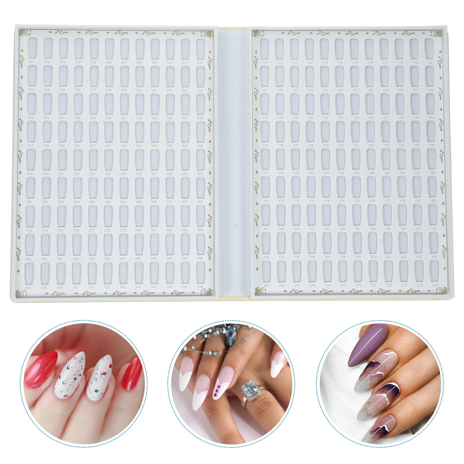 

216 Colors Nail Color Show Card Fine Workmanship Beautiful Manicure Accessories Promotes Sales Nail Color Show Card