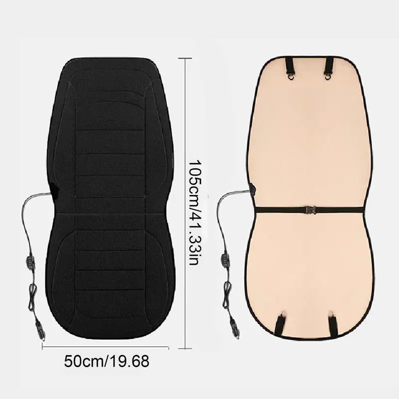 Winter Cars Heated Seat Covers 12V Auto Heating Car Seat Cushion With Backrest Fast Heating Seat Pad For Car Accessories