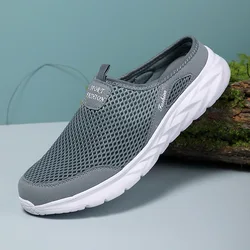 Scarpe casual Mezze pantofole estive da uomo Scarpe slip-on Mesh da uomo Traspirante Pantofole da uomo morbide e confortevoli Zapatillas Hombre