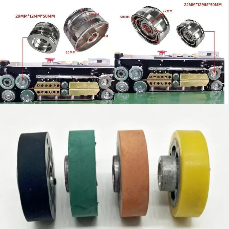 Suitable for Sealing Machine FR770/900 Band Sealer Round/Striped Embossingl/Flat Pulley Wheel Pressure Roller,1pcs Price