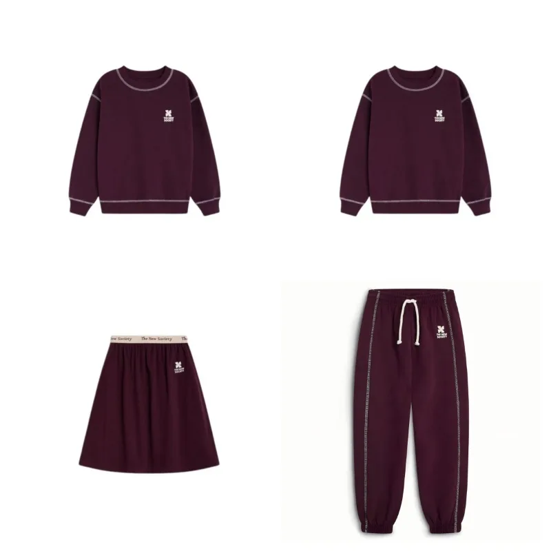 Winter Kids Fleece Sweatshirt Boys Pullover Tops Girls Warm Sports Hoodie Girls Skirt Casual Long Sleeve Hoodies Sweatpants Sets