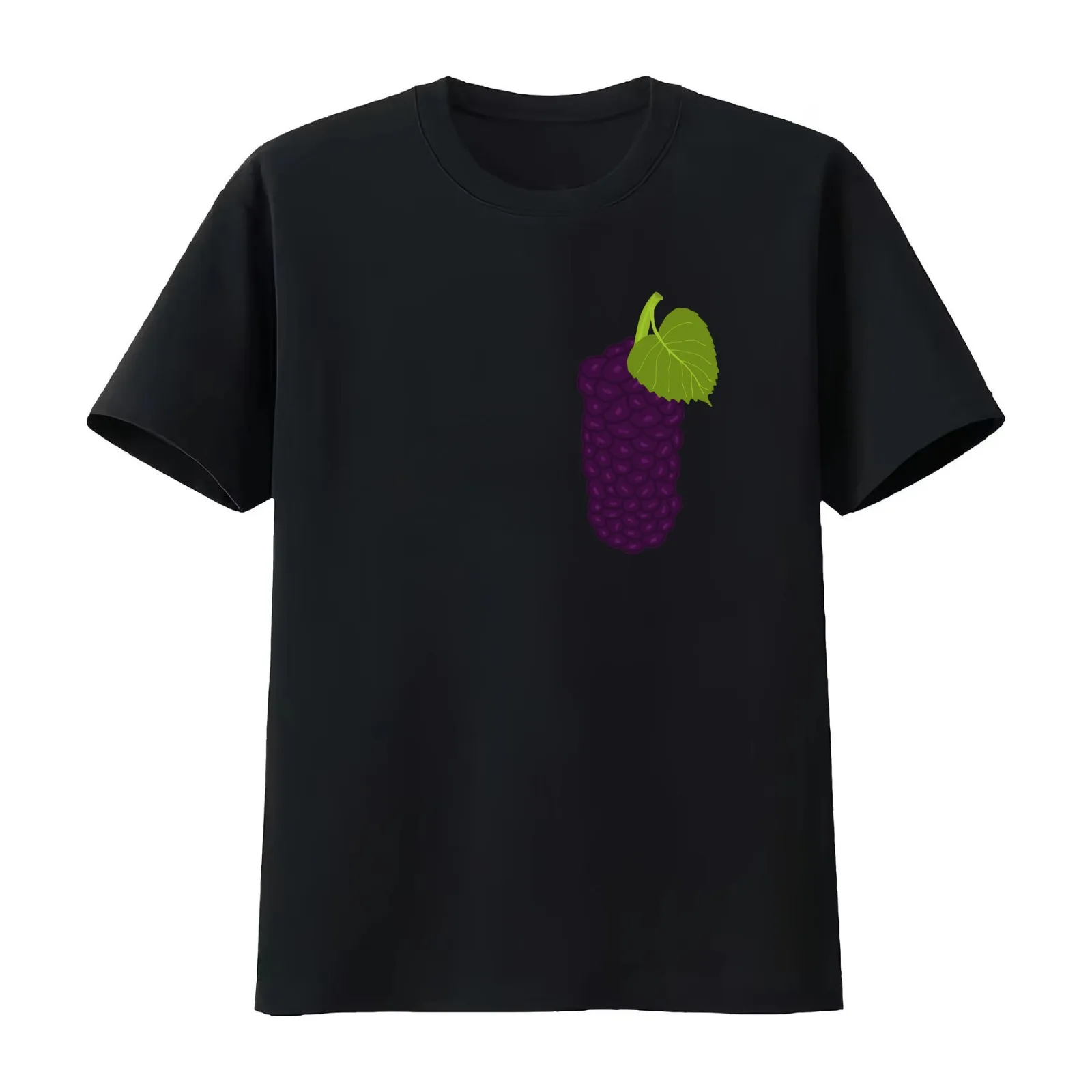 Mulberry T-Shirt Summer Casual Cotton Tee Oversized Streetwear Tops Vintage Graphic Print Loose Fit Short Sleeve