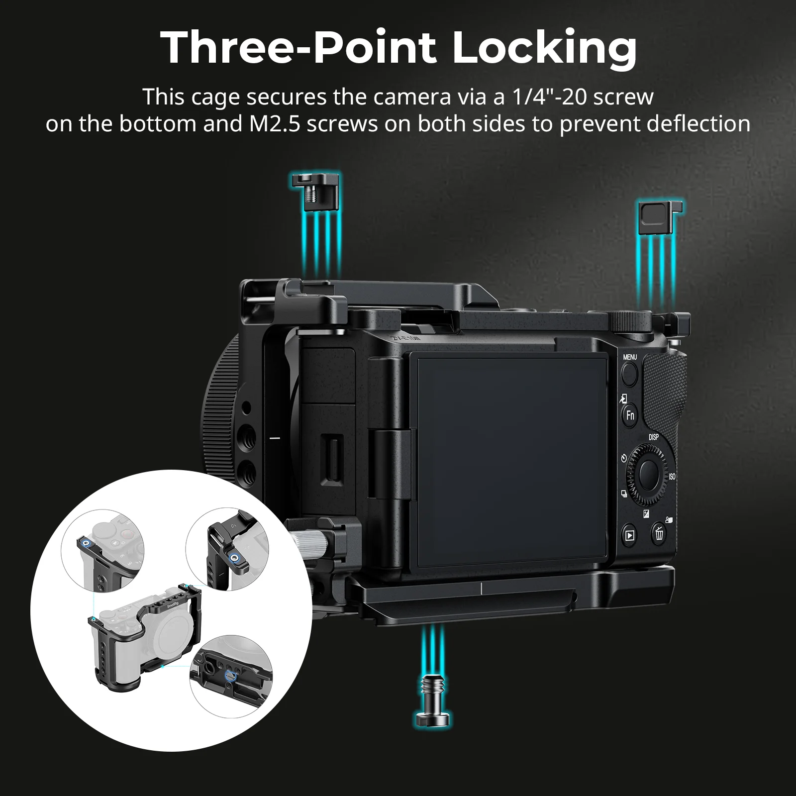 SmallRig ZV-E10 II Camera Cage Kit for Sony ZV-E10 II, W HDMI Cable Clamp, w Arca-Swiss Quick Release Plate for Stabilizer -4867