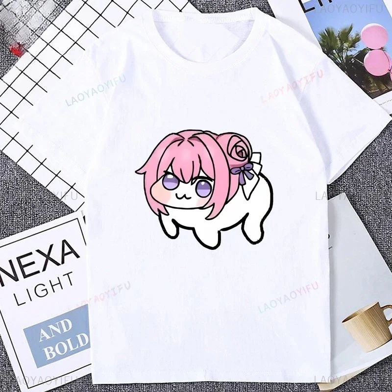 مضحك دورو ميمي تأثيري تي شيرت Nikke أنيمي الكرتون لعبة الجرافيك عادية موضة قصيرة الأكمام التي شيرت Harajuku Otaku تيز #2