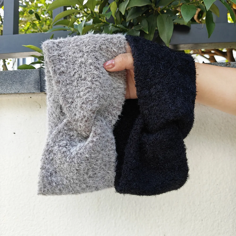 Winter Woolen Stirnbänder Weiche Elastische Ohr Wärmer Kreuz Headwrap Turban Breite Krempe Kopfbedeckungen für Frauen Mädchen Mode Haar Zubehör – Detail 5
