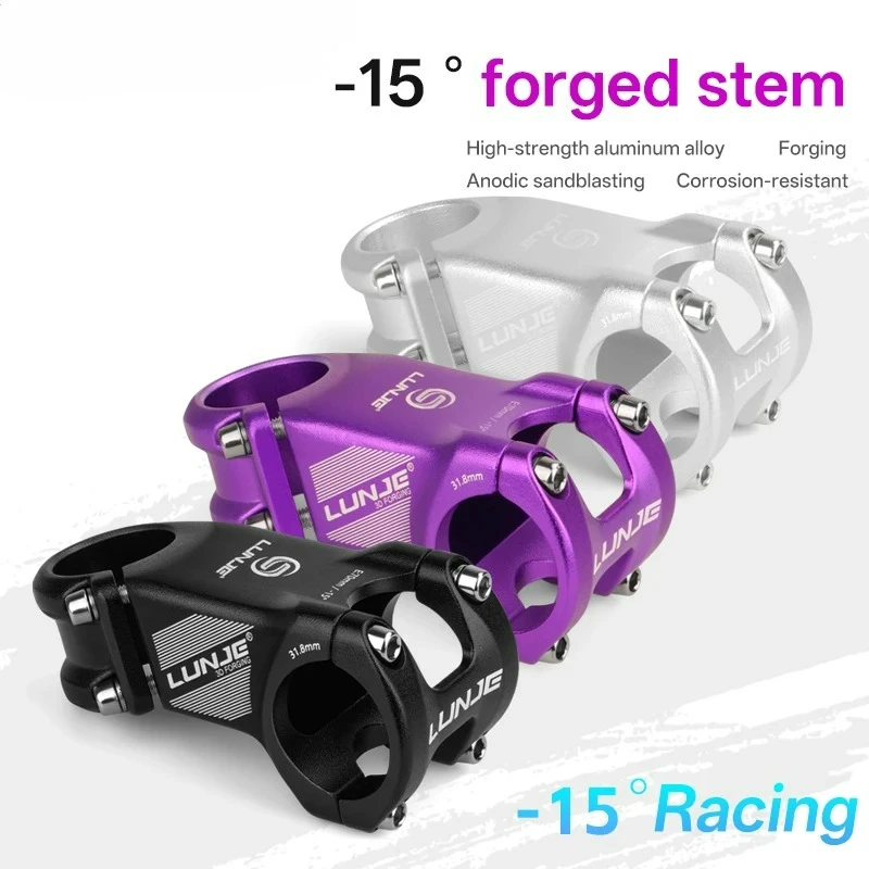 

Mountain Bike Stem 50 70mm Negative 15 Degree 31.8mm High-strength MTB Cycling Handlebar Stem