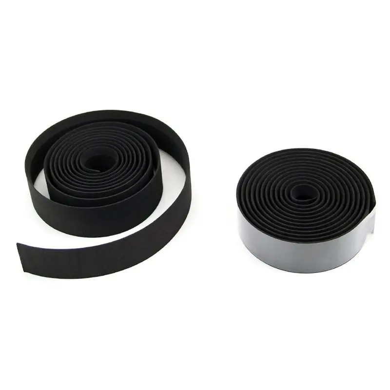 A99I-3 Pcs Road Bike Bicycle Cork Handlebar Bar Grip Wrap Tape + 6 Bar Plugs-Black