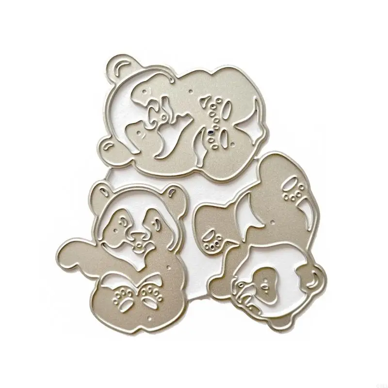 

Q0KA Metal Die Cuts Animal Panda Cutting Dies Stencils DIY Cutting Template Scrapbook